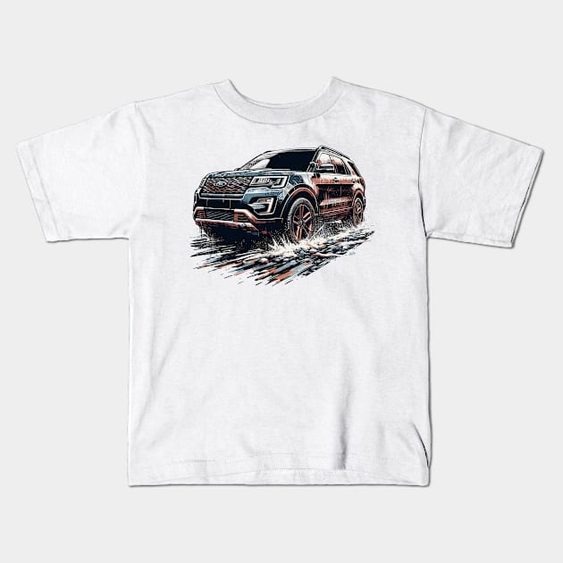 Ford Explorer Kids T-Shirt by Vehicles-Art